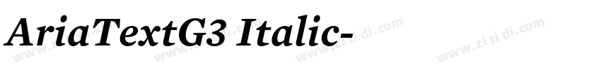 AriaTextG3 Italic字体转换